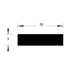 PM11013 - Rectangulaire 30 x 3 - Noir - Couronne 25 m