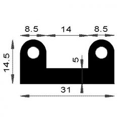 PM12002/F1303 - Protection caoutchouc - Couronne 25 m