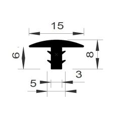 PM12015/F1741 - Joint de protection - Noir - Couronne 25 m