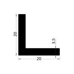 PM12019/F4352 - Cornière d'angle - Noir - Couronne 25 m