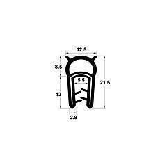 Joint U bord de tôle, translucide - FDA - silicone - PM26009