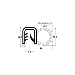 PM17023 - Joint armé avec bourrelet mousse - Couronne 50 m