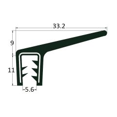 Joint U bord de tôle avec bourrelet - caoutchouc TPE - PM01039