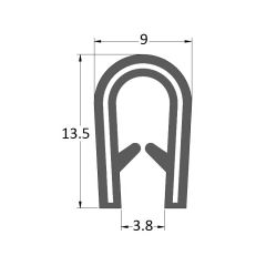 PM17041 - Bord de tôle PVC/Acier - Gris - Couronne 50 m