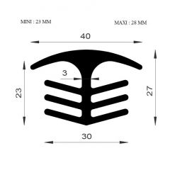 PM21012/F1054 - Joint de dilatation - Noir - Couronne 25 m