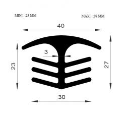 PM21012/F1054 - Joint de dilatation - Noir - Couronne 25 m