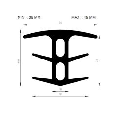 PM21016/F1317 - Joint de dilatation - Noir - Couronne 25 m