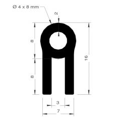 PM26011 - Bord de tôle alimentaire - Noir - Couronne 25 m