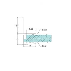 Joint D'Étanchéité Boîte Douche Profil H Remplacement Silicone Clair 6MM  2MT