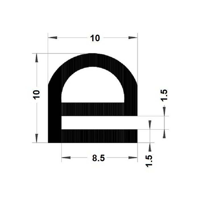 PM01051/F1012 - Protection bord de tôle - Noir - Couronne 100 m