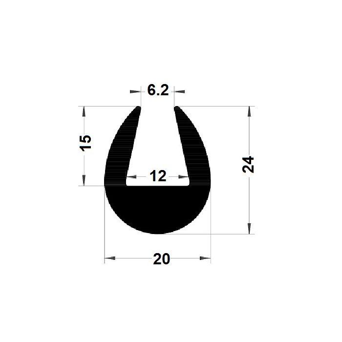 PM01030/F2637 - Protection bord de tôle - Noir - Couronne 50 m