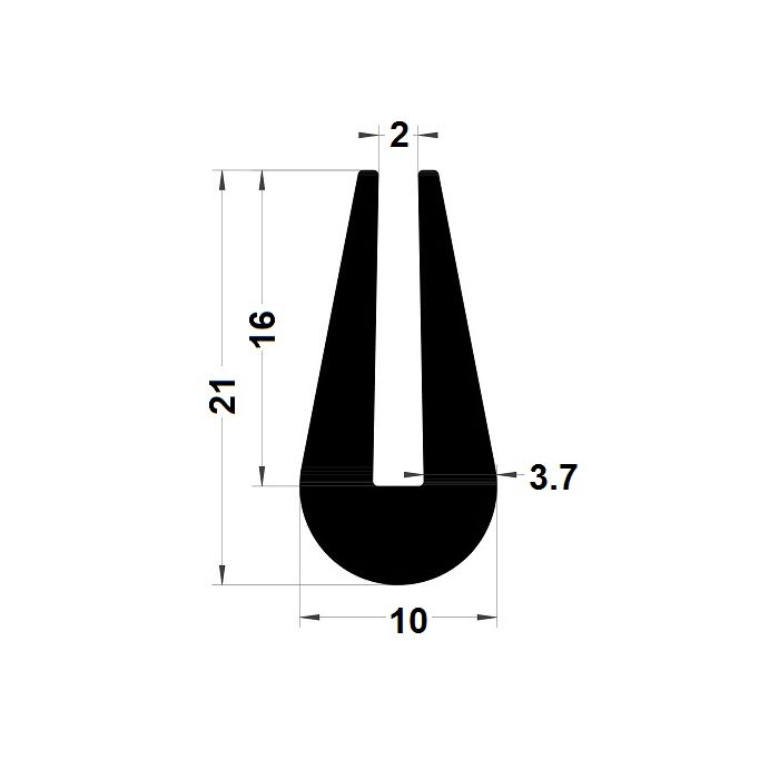 PM01051/F1012 - Protection bord de tôle - Noir - Couronne 100 m