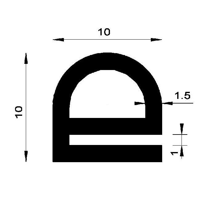 PM01027/F2635 - Protection bord de tôle - Noir - Couronne 50 m