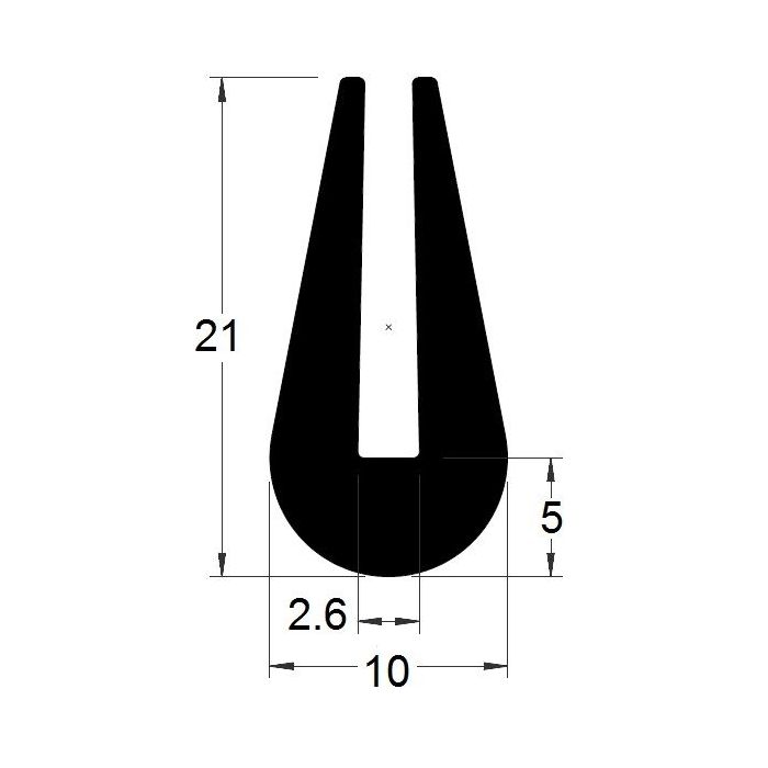 5 Mètres De Joint Caoutchouc EPDM En U – Protection Bord De Tôle 1,5-3mm