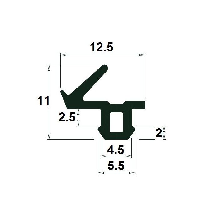 Joint vitrage caoutchouc 8x2 mm - La Mine de Fer