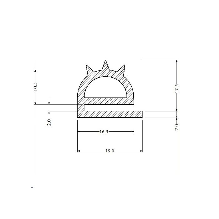 PM27010 - Joint alimentaire d'étanchéité - Noir - Couronne 25 m