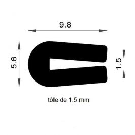 Protection Joint En U Jaune Armé Pour Bord De Tôle - Profilé Coupant Moto, Auto, Bricolage - Neuf