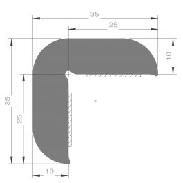 Protections De Bord D'angle De Fenêtre, Lot De 2 - Noir, 70 Mm X 9 Mm, Style Simple